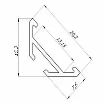 Профіль алюм. ТІС для LED стрічки кутовий ЛСУ, фото 3
