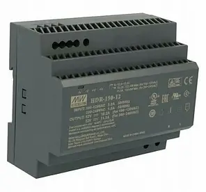 Блок живлення Mean Well на DIN-рейку 150W 11.3A 12V IP20 HDR-150-12, фото 2