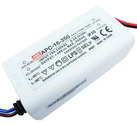 Драйвер світлодіода Mean Well 16W 48V 350mA APC-16-350, фото 2