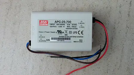 Блок живлення драйвер Mean Well 25W 11~36V 700mA APC-25-700, фото 2