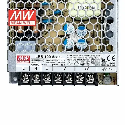 Блок живлення Mean Well 100W 18A 5V LRS-100-5, фото 2