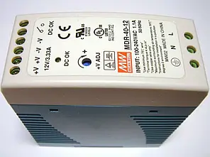 Блок живлення Mean Well на DIN-рейку 40W 3.33A 12V MDR-40-12, фото 2
