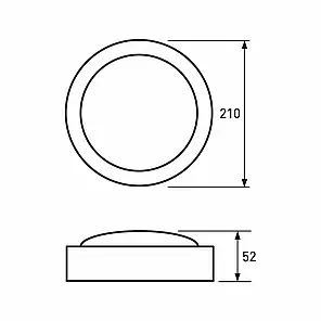 LED світильник Eurolamp накладний круглий ЖКГ 18W 5500K LED-NLR-18/55(P), фото 4