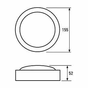 LED світильник Eurolamp накладний круглий ЖКГ 8W 5500K LED-NLR-08/55(P), фото 2