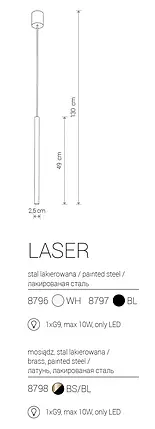 Світильник Nowodvorski LASER BLACK I ZWIS 8797, фото 3