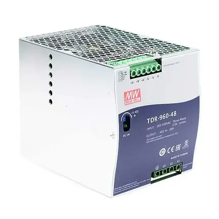 Блок живлення на DIN-рейку Mean Well 960W 20A 48V TDR-960-48, фото 2