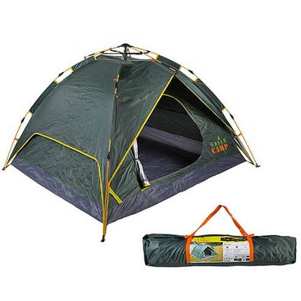 Намет туристичний GreenCamp 1668 чотиримісний без тамбуру 230x210x145 см, фото 1