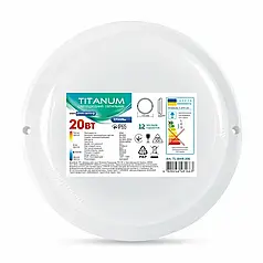 LED світильник TITANUM ЖКГ круглий 20W 6500K IP65 (TL-BHR-206)