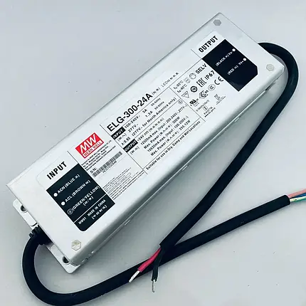 Блок живлення Mean Well 300W 6.25~12.5A 22.4~25.6V IP67 ELG-300-24A, фото 2