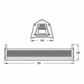 LED світильник лінійний EUROLAMP HIGH POWER 150W 5000K IP65 LED-LHP-150W, фото 4