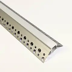 Набір Biom профіль алюм. анод. під гіпсокартон зовнішній кут 90 LDP-133 45х20 + матовий розсіювач LM13