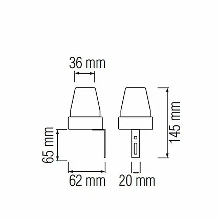 Датчик освітленості Horoz FLEX 10A IP44 білий HL471 089-001-0002, фото 2