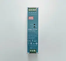 Блок живлення на DIN-рейку Mean Well 76.8W 3.2A 24V EDR-75-24, фото 2