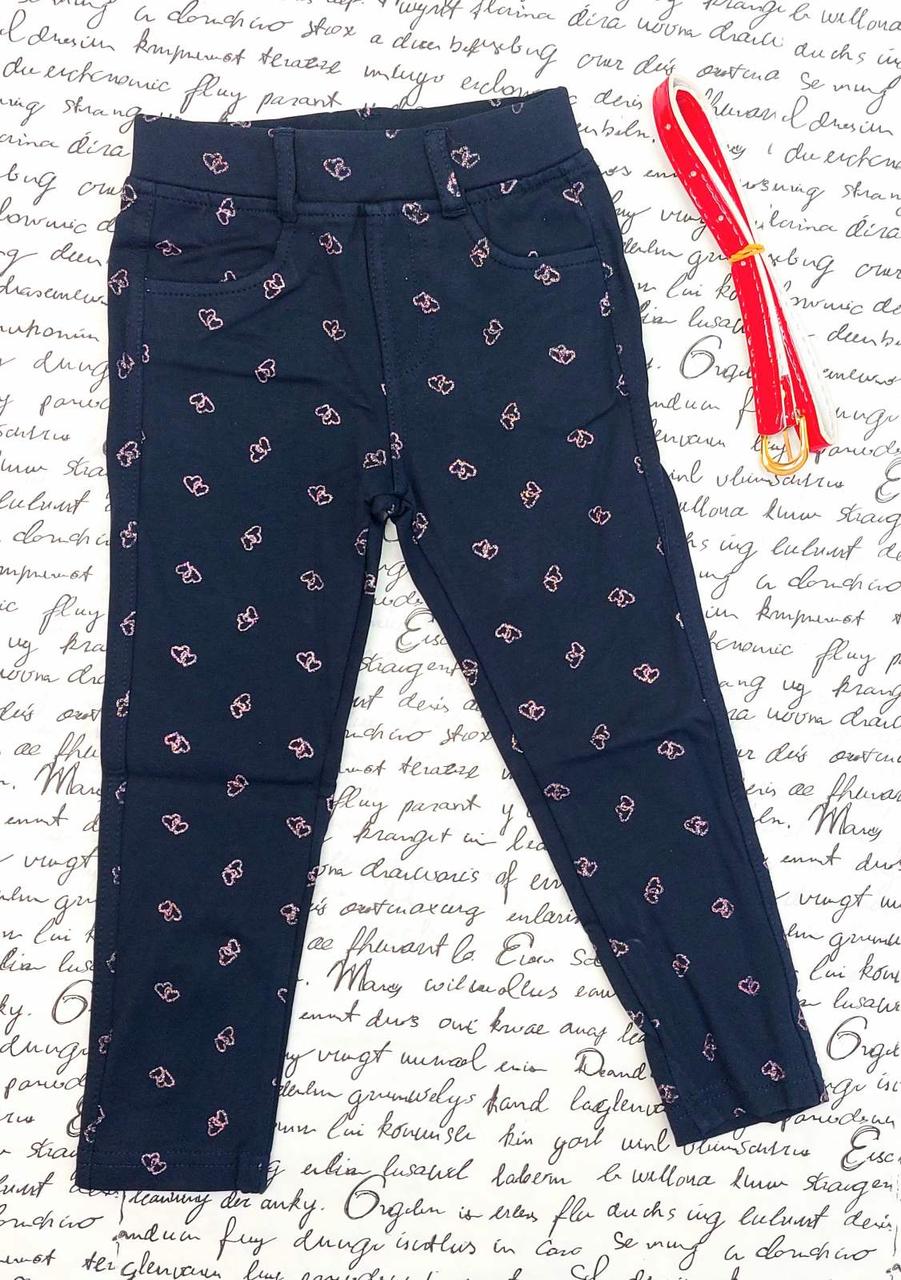 Лосіни з поясом для дівчинки LiziKids, р. 92-122, сіні