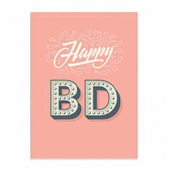 Листівка Happy Birthday. Pink