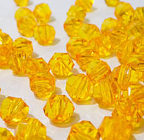 Намистини пластикові Finding Граненые Помаранчевий 10 мм діаметр Ціна за 1 штук