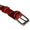Нашийник шкіряний для собак Canem прикрашений плетінням обхват шиї 38 - 50 см, Червоний, ширина 25 мм, фото 8