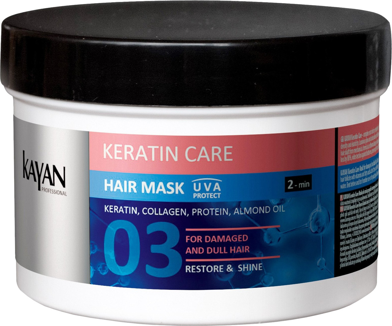 Маска для пошкодженого та тьмяного волосся Kayan Professional Keratin Care 250 мл