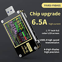 USB тестер FNIRSI FNB48S +Bluetooth PD QC триггер протокол быстрой зарядки Вольтметр Амперметр тестер емкости