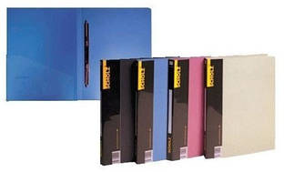 Папка-швидкозшивач з пружинним механізмом А5 Scholz з кишенею, мікс кольорів