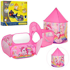 Дитячий намет з тунелем "Єдинороги" Bambi MR 0632, Toyman