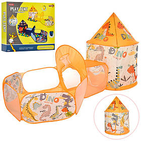 Дитячий намет із тунелем "Динозаври" Bambi MR 0634, Toyman