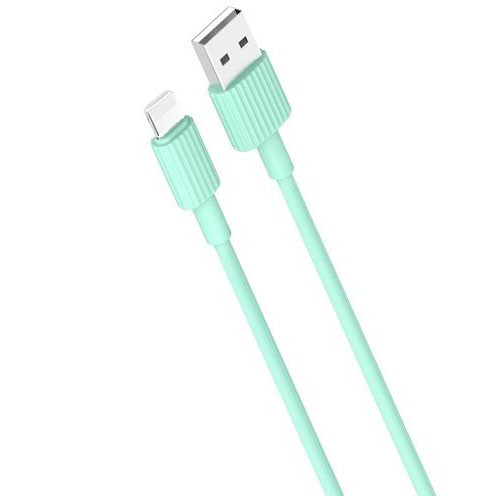 Кабель XO NB156 USB - Lightning 2.4A/1m (Зелений)