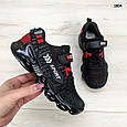 Кросівки дитячі для хлопчика текстильні чорні з червоним С.Луч, фото 4