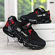 Кросівки дитячі для хлопчика текстильні чорні з червоним С.Луч, фото 5