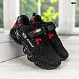 Кросівки дитячі для хлопчика текстильні чорні з червоним С.Луч, фото 7