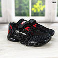 Кросівки дитячі для хлопчика текстильні чорні з червоним С.Луч, фото 8