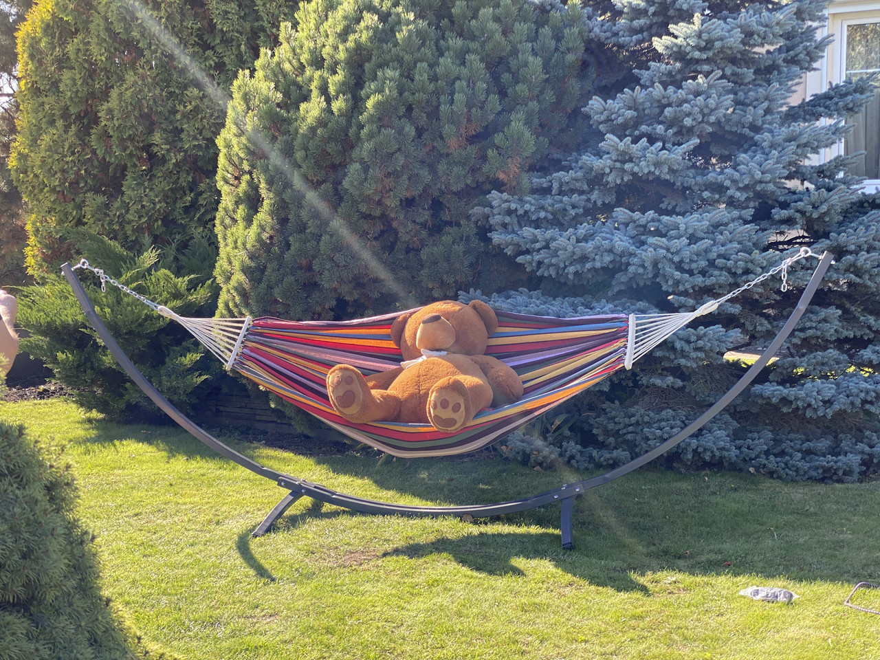 Гамак двомісний для кемпінгу із планкою SUMMER Класичний XXL 200х150 WCG (БЕЗ КАРКАСА), фото 1