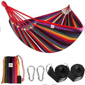 Різнобарвний гамак Mexico XL одномісний 200х100 WCG, подарунок на 8 березня