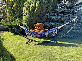 Синій двомісний гамак для дозвілля BALI XXL 200х150 WCG (БЕЗ КАРКАСУ)