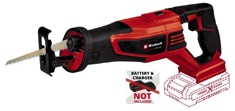 Пила шабельна акумуляторна Einhell TE-AP 18/28 Li BL - Solo: без АКБ, безщітковий двигун, 2500 об/хв., дерево 200мм, метал 12мм