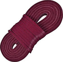 Бордові шкіряні шнурки 140 см