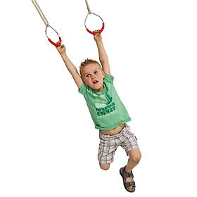 Кільця акробатичні WCG металеві на мотузках для дитячого майданчика та будинку, регульовані, міцні.