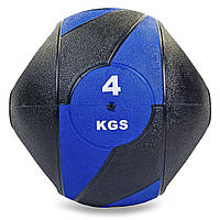 Мяч медбол 4кг с ручками для кроссфита Record Medicine Ball FI-5111-4: Gsport