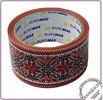 Клейка стрічка пакувальна PATRIOT, 48мм x 35м, ВИШИВАНКА червона (BM.7007-69)