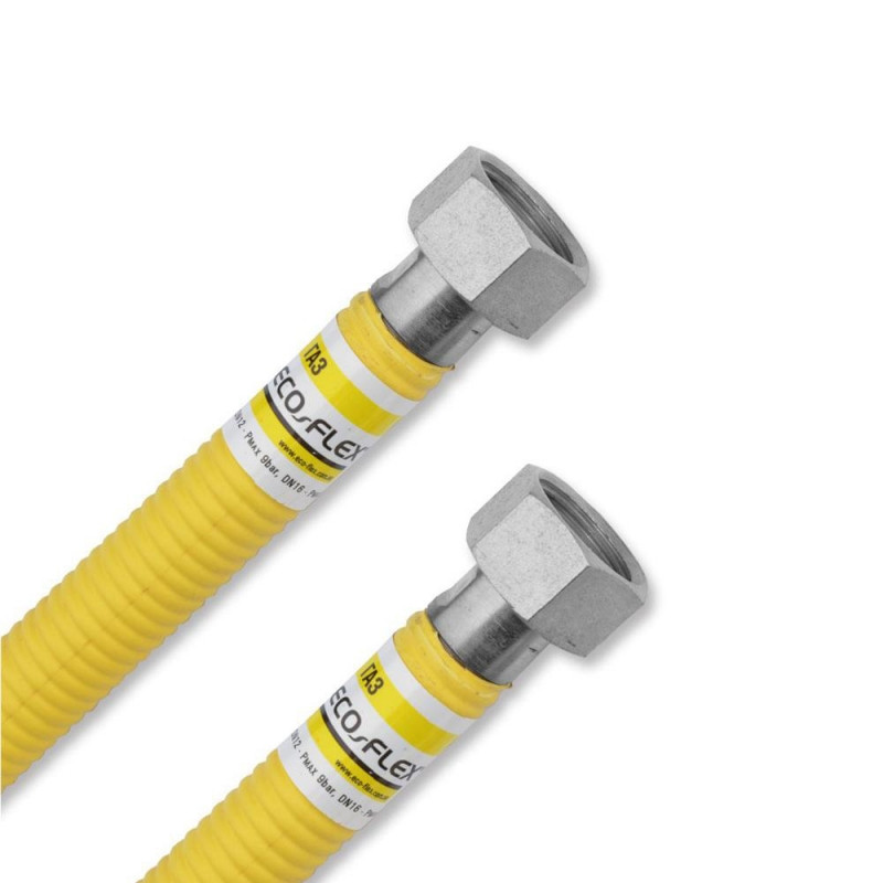 Гофрований гнучкий шланг Eco-Flex Газ/Супер 100 см гайка-гайка 1/2"