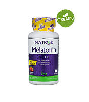 Natrol, Мелатонін, швидкорозчинний, полуниця, 3 мг, 90 таблеток