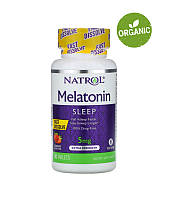 Natrol, Мелатонін, швидкорозчинний, полуниця, 5 мг, 90 таблеток