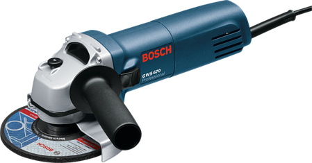 Маленька болгарка (кутова шліувальна машина) Bosch GWS 670 : 670 Вт, 125мм круг КШМ (0601375606), фото 1