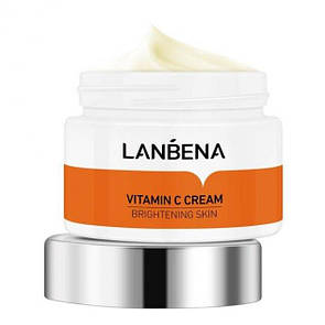 Уценка! Освітлювальний крем для обличчя Lanbena Vitamin C Facial Cream, з вітаміном C 50 g (м'ята коробка)