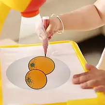 Світлодіодний дитячий стіл для малювання з проєкцією малюнків Painting Жовтий, фото 6