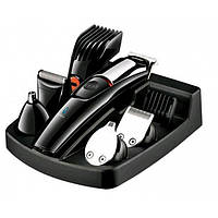 Беспроводная машинка для стрижки волос и бороды аккумуляторная с насадками для носа и ушей Geemy Gm-853