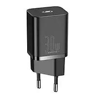 Адаптер живлення для телефона Baseus CCSUP-J01 Black (Super Si Quick Charger 1C 30W USB Type-C )