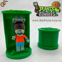 Конструктор міні-фігурка Зомбі з відром Plants vs Zombie 6 см