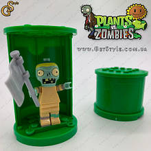 Конструктор міні-фігурка Зомбі з прапором Plants vs Zombie 5 см