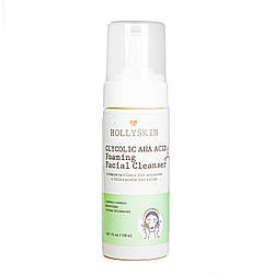 Пінка для вмивання Hollyskin Glycolic AHA Acid Foaming Facial Cleanser із гліколевою кислотою 150 мл